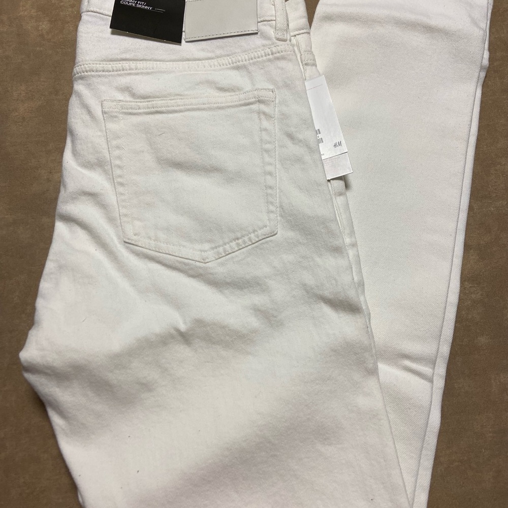 32x32 skinny denim white jeans -Men